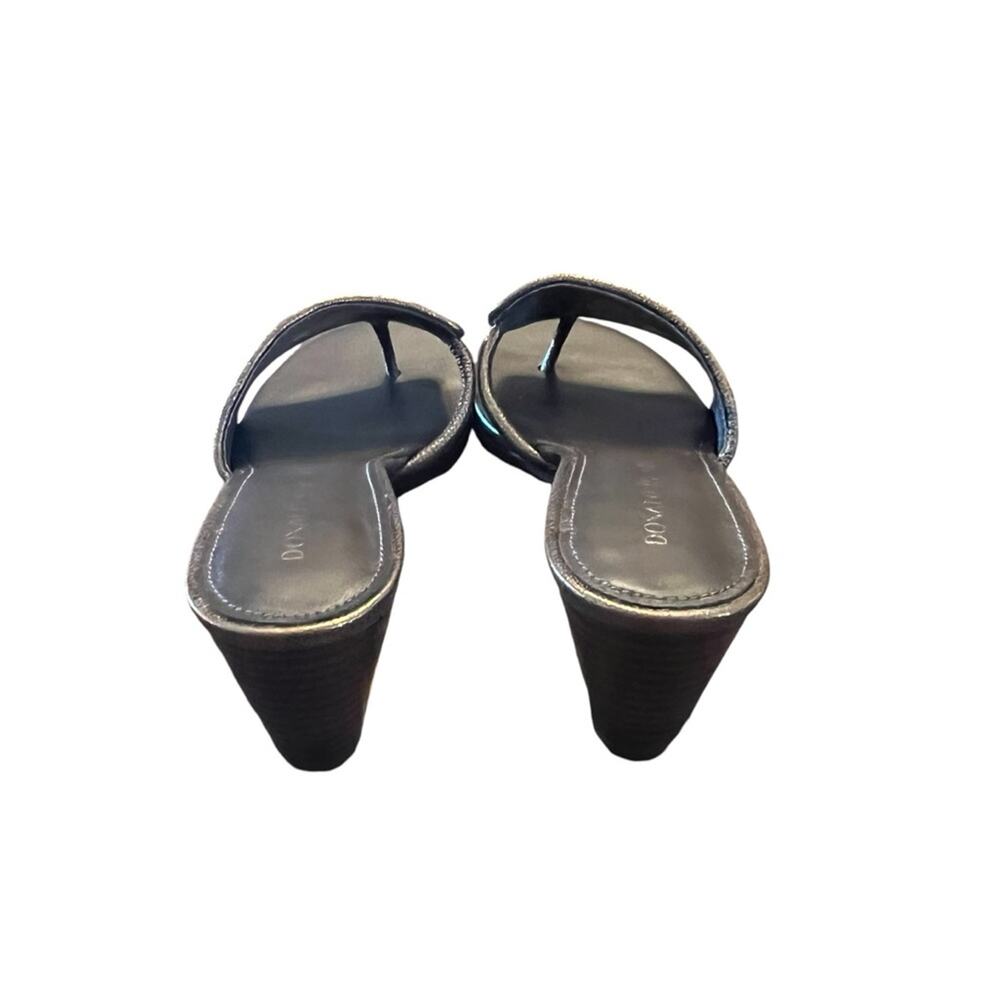 Donald J Pliner Vimms Beaded Slip On Sleek Elegant Heels Toe Post NEW Size 8.5 - Picture 7 of 13